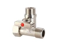 Robinet à Boisseau Sphérique, 1/2 ''robinet à bille té Type laiton plaqué Joint lâche connecteur de raccord de tuyau épais for robinet d'eau(B1)