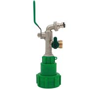 Robinet à boisseau sphérique 2 voies IBC avec protection anti-rotation DN50, raccord de 2 pouces, sortie de 0,75 pouce