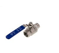 Robinet à boisseau sphérique à 2 voies en acier inoxydable, mâle à femelle R/Rp 1-1/4 pouce PN 63