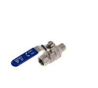 Robinet à boisseau sphérique à 2 voies en acier inoxydable, mâle à femelle R/Rp 1/2 pouce PN 63