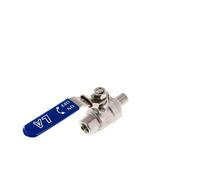 Robinet à boisseau sphérique à 2 voies en acier inoxydable, mâle à femelle R/Rp 1/4 pouce PN 63