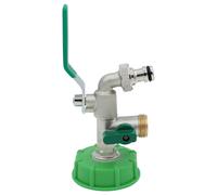 Robinet à boisseau sphérique à 2 voies métallique IBC DN50, raccord de 2 pouces, sortie de 0,75 pouce