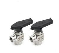 Robinet à boisseau sphérique à angle droit 1/8" 1/4" 3/8" 1/2" filetage femelle G en acier inoxydable 304 robinet à boisseau sphérique à filetage haute pression(DN 10)