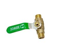 Robinet à boisseau sphérique à deux voies en laiton, filetage femelle vers femelle 1/4", 3/8", 1/2", 3/4", for adaptateur carburant, gaz, eau, huile et air(DN8,M-F)