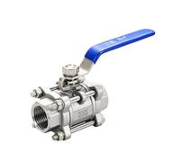 Robinet à boisseau sphérique à filetage BSP en acier inoxydable, 1 pièce, 1/2", 3/4", 1", 2", 3 pièces, DN15, DN20, DN25, DN32, DN40, DN50(3/4",SS316)