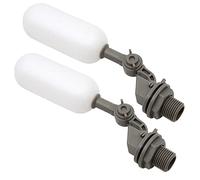 Robinet à Boisseau SphéRique à Flotteur de 1/2 Pouce, 2 Pack de Bras Ajustable pour Abreuvoir de BéTail, Aquarium, Hydroponique - Remplissage Automatique et ContrôLe du Niveau D'Eau