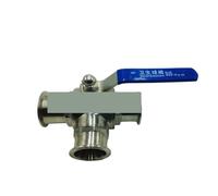 Robinet à boisseau sphérique à trois voies en acier inoxydable 316L de 2 pouces avec connexion à bride de type L