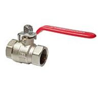 Robinet à boisseau sphérique chauffant Hermann Schmidt 1 1/2" en laiton chromé, avec poignée à levier, PN 40