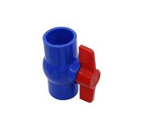 Robinet à boisseau sphérique coulissant en PVC pour plomberie - Vannes U-PVC - Connecteur de réparation en plastique - Interrupteur de tuyau (bleu, ID 25 mm)