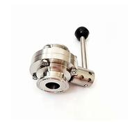 Robinet à boisseau sphérique d'arrêt d'eau chaude et froide adapté un tuyau de 57 mm diamètre extérieur 2,25 po x,5 Vanne contrôle débit papillon sanitaire trois pinces en acier inoxydable SUS 316L