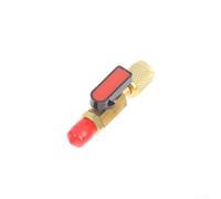 Robinet à boisseau sphérique d'arrêt manuel pour systèmes de climatisation, adaptateur 6,35 mm pour R134A R410A R22, poignée de contrôle pratique du débit (BV-A01 rouge)