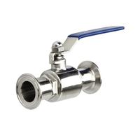 Robinet à boisseau sphérique droit de 19 mm, 25, 32, 38, en acier inoxydable 304, installation rapide, encliqueter(32mm)
