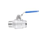 Robinet à boisseau sphérique droit femelle deux pièces à passage intégral en acier inoxydable 304 1/4", 3/8", 1/2", 3/4"(1 Inch)