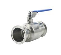 Robinet à boisseau sphérique droit sanitaire en acier inoxydable 304 3/4 1-1/4 1-1/2 5 pouces (51 mm x virole 64)