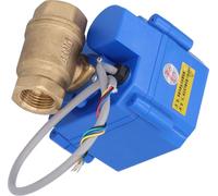 Robinet à boisseau sphérique électrique BSP Mini laiton motorisé 5 fils DC12V avec indication de l'interrupteur