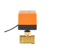 Robinet à boisseau sphérique électrique motorisé en laiton de 1,27 cm, 1,9 cm, 220 VAC 12 V, filetage femelle à 3 fils, 2 contrôles, 2 voies DN15/DN20/DN25/DN32/DN40 (2,5 cm, CC 12 V-24 V)