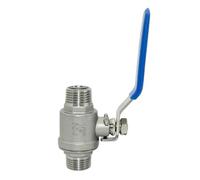 Robinet à boisseau sphérique en acier inoxydable 304, 2 pièces, filetage femelle et mâle 1/4, 3/8, 1/2", 3/4", 1", 2", BSP, adaptateur de raccord for interrupteur eau, gaz huile(1/2")