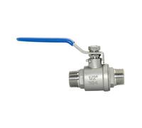 Robinet à boisseau sphérique en acier inoxydable 304, 2 pièces, filetage mâle NPT 1/4, 3/8, 1/2", 3/4", 1", 2", adaptateur de raccord for interrupteur eau, gaz et huile(1-1/4")