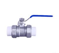 Robinet à boisseau sphérique en acier inoxydable 304 DN20-DN32 avec connexion à double extrémité PPR, joint souple pour un contrôle anti-fuite, fonctionnement manuel, -29 à (DN32)