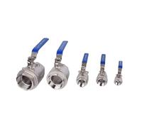 Robinet à boisseau sphérique en acier inoxydable à filetage BSP 1/2", 3/4", 1", 1-1/4", 1-1/2", 2", deux pièces(1-1/2",SS201)