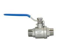 Robinet à boisseau sphérique en acier inoxydable, deux pièces, filetage mâle 1/4, 3/8, 1/2", 3/4", 1", 2", adaptateur de raccord for interrupteur eau, gaz, huile(1-1/4")