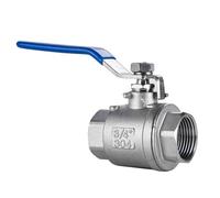 Robinet À Boisseau Sphérique En Acier Inoxydable, Filetage Femelle 1/4", 3/8", 1/2", 3/4", 1", 2 Pièces, Interrupteur De Vanne De Tuyau DN8-DN40(3/8")