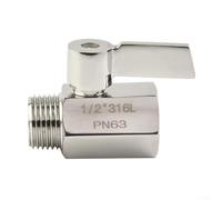 Robinet à boisseau sphérique en acier inoxydable pour pommeau de douche avec tige résistante aux fuites et boîtier robuste