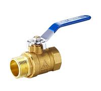 Robinet à boisseau sphérique en laiton 1/2", 3/4", 1", avec fil interne et externe, interrupteur for gaz naturel, robinet d'eau du robinet(1/2")