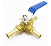 Robinet à boisseau sphérique en laiton 3 voies, 2 pièces 4 mm 6 8 10 12 14 16 19 raccord cannelé for robinet à tournant sphérique en laiton trois voies port complet L(16mm OD)