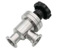 Robinet à boisseau sphérique en laiton 3 voies, Vanne à clapet vide manuel en acier inoxydable de type L, vanne d'angle, sécurité gaz KF16, KF25, KF40, KF50, 1 pièce(KF40)