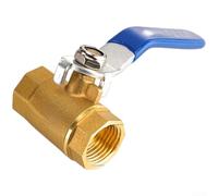 Robinet à boisseau sphérique en laiton à arrêt complet avec corps en laiton robuste, design à double filetage interne pour un ajustement résistant aux fuites, longueur de filetage étendue offrant un