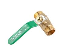 Robinet à boisseau sphérique en laiton à filetage mâle vers mâle G1/4" G3/8'' G1/2" Robinet à boisseau sphérique à deux voies Robinet d'arrêt(1/2")