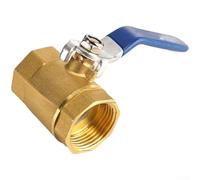 Robinet à boisseau sphérique en laiton avec double filetage interne pour applications d'eau et d'air, longueur de filetage étendue pour une meilleure étanchéité, vanne d'arrêt complète avec corps