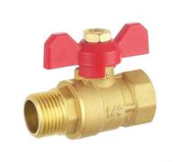 Robinet à boisseau sphérique en laiton avec poignée papillon de précision pour le transfert d'eau et d'huile, conçu pour une durabilité à long terme (DN15)