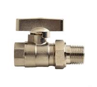 Robinet à boisseau sphérique en laiton de 2,5 cm pour chauffage 4 points et 6 points, construction fiable anti-fuite pour une utilisation durable (DN15)