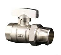 Robinet à boisseau sphérique en laiton de 2,5 cm pour chauffage 4 points et 6 points, construction fiable anti-fuite pour une utilisation durable (DN20)