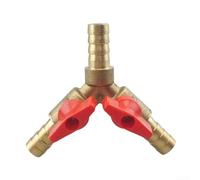 Robinet à boisseau sphérique en laiton de type Y, interrupteur de vanne de gaz à trois voies pour carburant, gaz, eau, huile, air (6 mm)