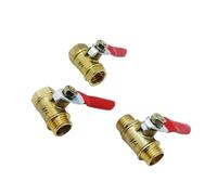 Robinet à boisseau sphérique en laiton for tuyau d'eau 1/4 ", robinet à boisseau sphérique en laiton for fermeture d'eau de toilette, tuyau droit 1/4".(C Type)