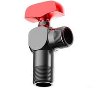 Robinet à boisseau sphérique en laiton, vanne d'arrêt à angle élevé pour chauffe-eau, évier de salle de bain, machine à laver, construction en cuivre avec étanchéité anti-fuite, finition bleue ou