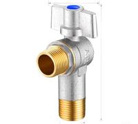 Robinet à boisseau sphérique en laiton, vanne d'arrêt à angle élevé pour chauffe-eau, évier de salle de bain, machine à laver, construction en cuivre avec étanchéité anti-fuite, finition bleue ou