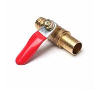 Robinet à boisseau sphérique en ligne avec ardillon en laiton pour eau, huile, gaz avec corps en laiton forgé et poignée à levier 6/8/10/12 mm (6 mm)