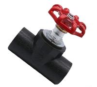 Robinet à boisseau sphérique en polyéthylène noir 5,1 cm pour plomberie avec intégration simple dans les conduites d'eau existantes et mécanisme stable quart de tour (63PE)