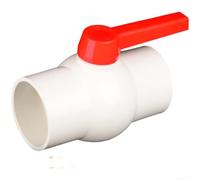 Robinet à boisseau sphérique en PVC 75 mm Extrémité collée pour aquarium | Taille de 75 mm, extrémités plates collées, installation facile, PVC blanc, raccord de tuyau d'aquarium