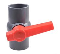 Robinet à boisseau sphérique en PVC avec contrôle du débit pratique pour applications d'eau et de liquide Adhésif (50 mm)