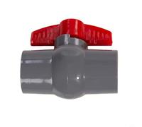 Robinet à boisseau sphérique en PVC avec raccord coulissant pour tuyaux d'eau, tailles 20, 25, 32, 40, 50 mm, convient pour le contrôle du débit en plomberie et transfert de liquide (40 mm)