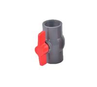 Robinet à boisseau sphérique en PVC gris durable de 1/2" à 1,5" - Type fileté et à douille for conduites d'eau, irrigation, aquarium et drainage(3/4In)