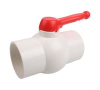 Robinet à boisseau sphérique en PVC robuste pour systèmes de tuyaux d'eau avec finition épaisse et installation facile de colle, convient pour les aquariums (110pvc-10,2 cm)
