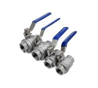 Robinet À Boisseau Sphérique Femelle À Passage Intégral En Acier Inoxydable BSPT 304/316L, Deux Pièces, 1/4" 3/8" 3/4" 1-1/4" 1-1/2" 2"(1",SS304)