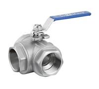 Robinet à boisseau sphérique fileté en acier inoxydable à trois voies de 2 pouces DN32 type T type L 1 pièce(L Type)