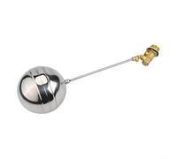 Robinet à boisseau sphérique flotteur en acier inoxydable avec filetage mâle de 1,9 cm - Capteur de contrôle automatique du niveau d'eau avec corps de valve en laiton pour réservoir d'eau, chauffe-eau